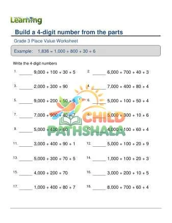 Preview of 4 Digit Number From Parts