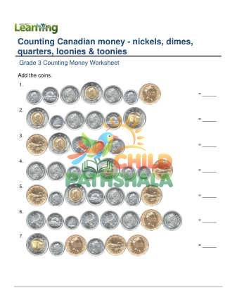 Preview of Counting Money Canadian Nickels Dimes Quarters Loonies Toonies C