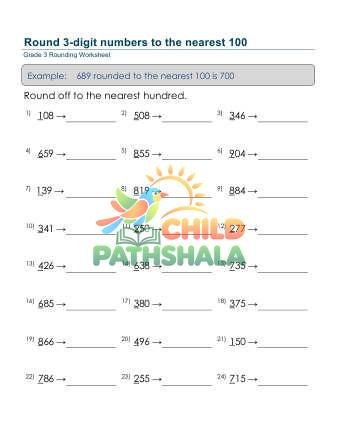 Round 3 Digit Numbers Nearest 100 C