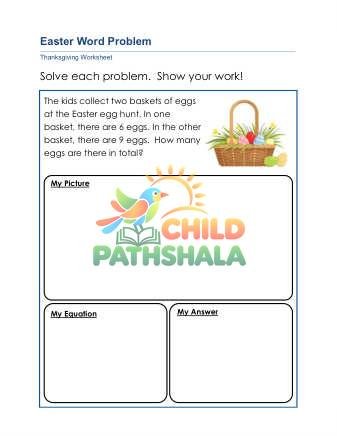 Preview of Easter Word Problems A
