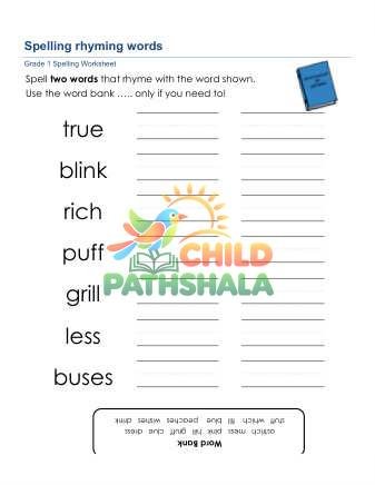 Preview of Spelling Rhyming Words