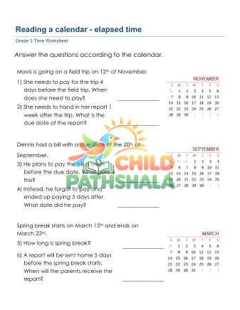 Calender Elapsed Time A