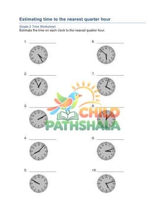 Preview of Estimating Time Quarter Hour A