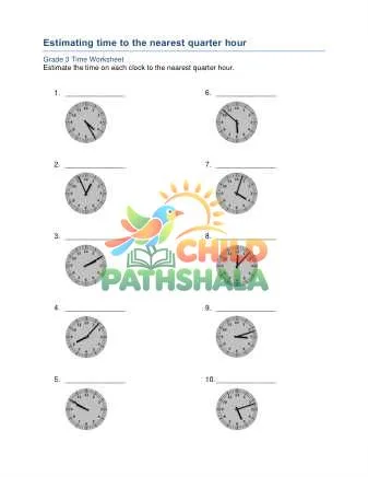 Preview of Estimating Time Quarter Hour