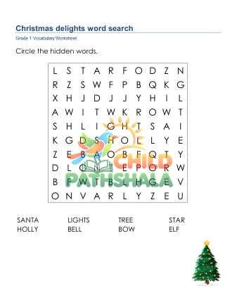 Preview of Christmas Delights Word Search Uppercase