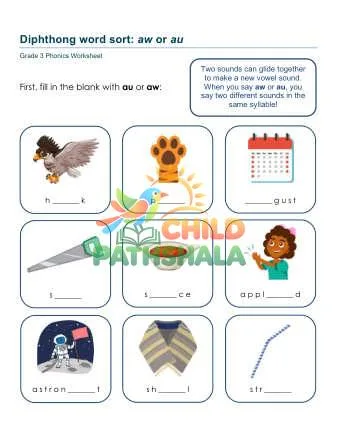 Preview of Diphthongs Ejs
