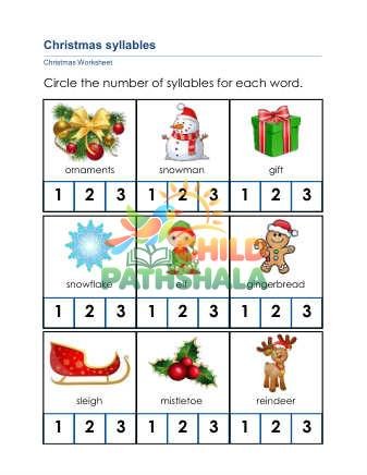 Christmas Vocabulary A Worksheet for Grade 1