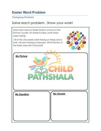 Preview of Easter Word Problems D