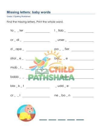 Missing Letters 1
