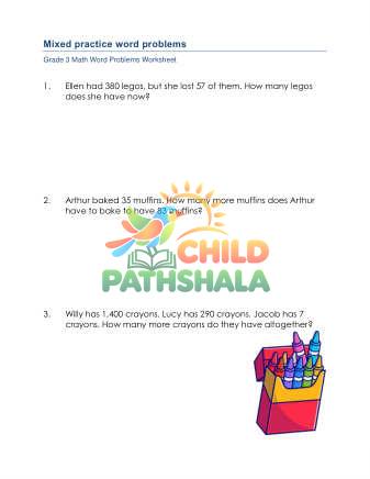 Preview of Mixed Practice Word Problems A