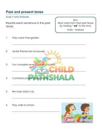 Past Present Tense A Worksheet for Grade 3