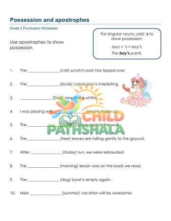 Preview of Possession Apostrophes B