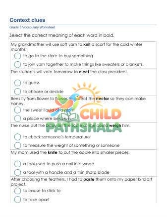 Preview of Words Context Clues 4