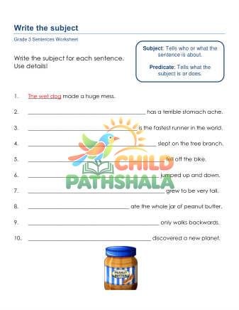 Preview of Write Subject Predicate