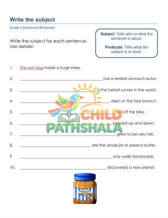 Preview of Write Subject Predicate