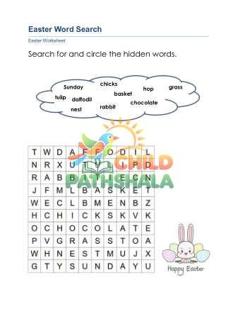 Preview of Easter Word Search B