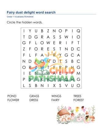 Preview of Fairy Dust Delight Word Search Uppercase