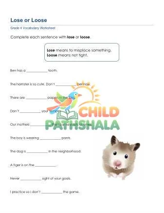 Preview of Lose Or Loose Sentences