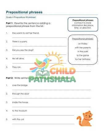 Preview of Prepositional Phrases