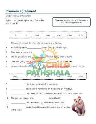Pronoun Agreement A
