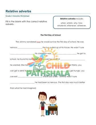 Preview of Relative Adverbs