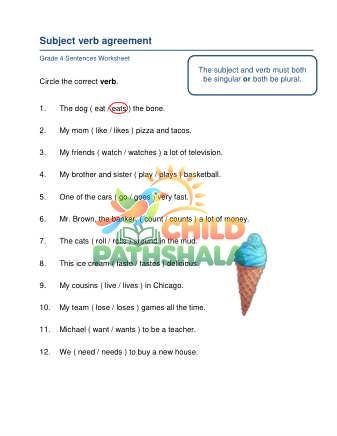 Subject Verb Agreement A