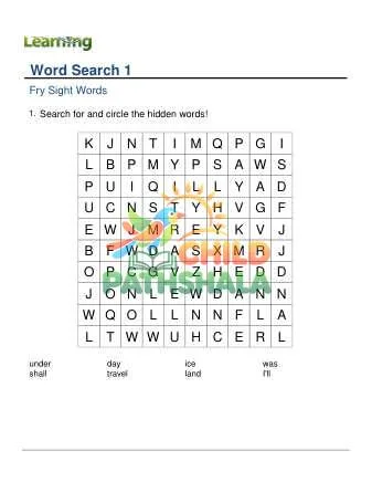 Preview of Fry Sight Word Search