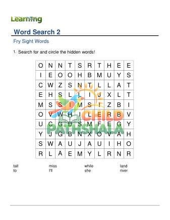 Preview of Fry Sight Word Search 2