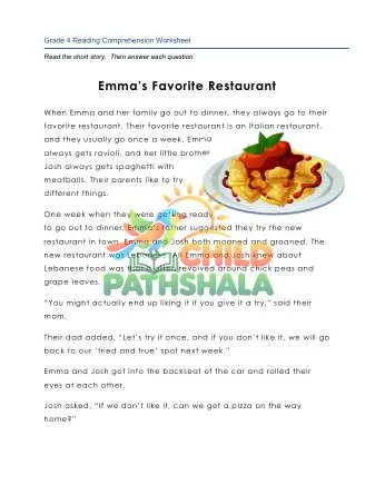 Preview of 4 Reading Emmas Favorite