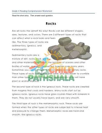 Preview of 4 Reading Rocks