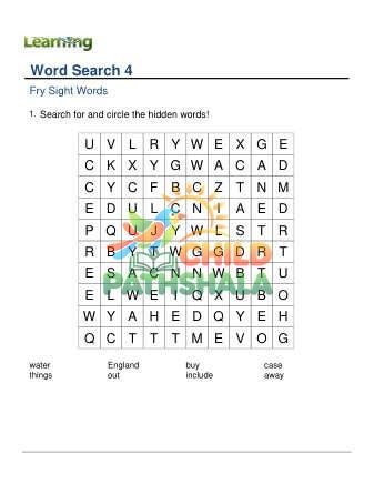 Preview of Fry Sight Word Search 4