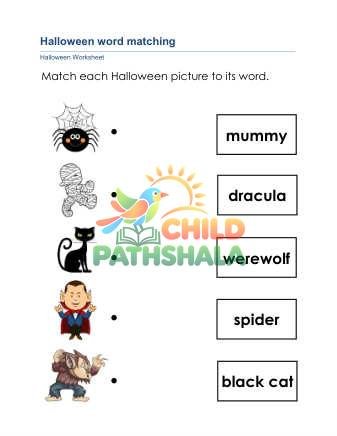 Preview of Halloween Vocabulary F