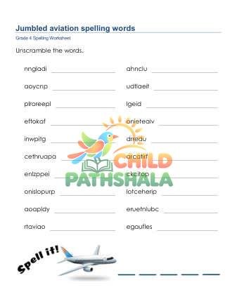 Jumbled Words 1 Worksheet for Grade 4