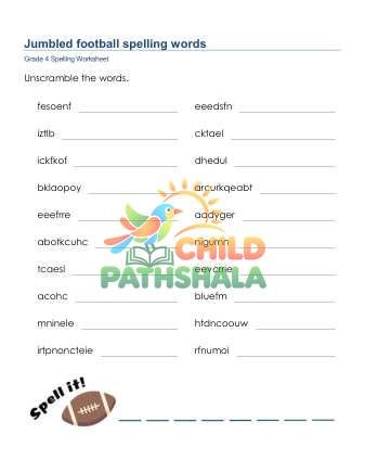 Jumbled Words 2 Worksheet for Grade 4