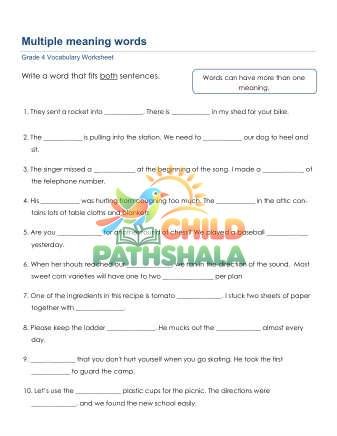 Preview of Multiple Meaning Words 2