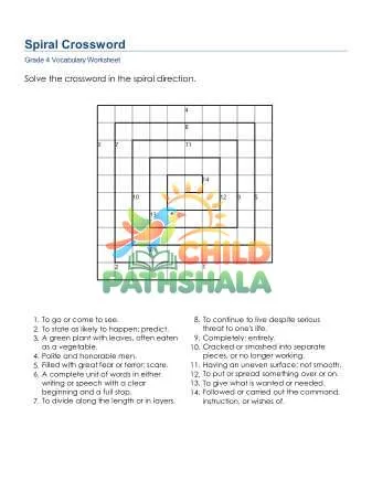 Preview of Spiral Crossword