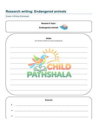 Research Writing Iiu Worksheet for Grade 4