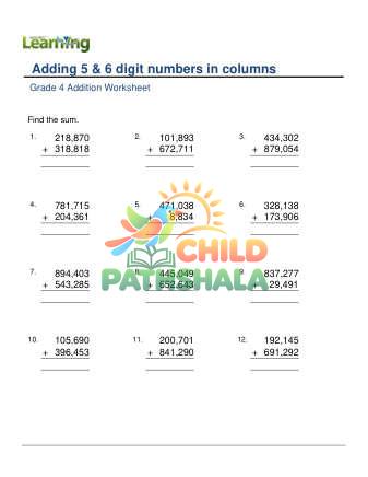 Preview of Add 5or6 Digit Numbers In Columns F