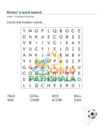 Preview of Kickin It Word Search Uppercase