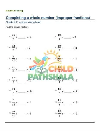Preview of Adding Improper Fractions