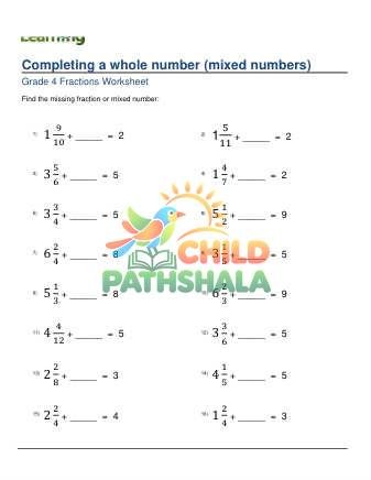 Adding Mixed Numbers B