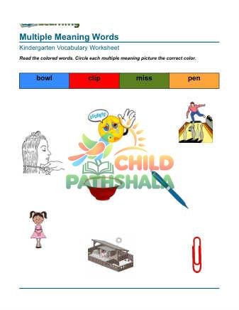 Preview of Multiple Meaning Words Matching 3