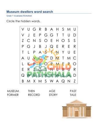 Preview of Museum Dwellers Word Search Uppercase